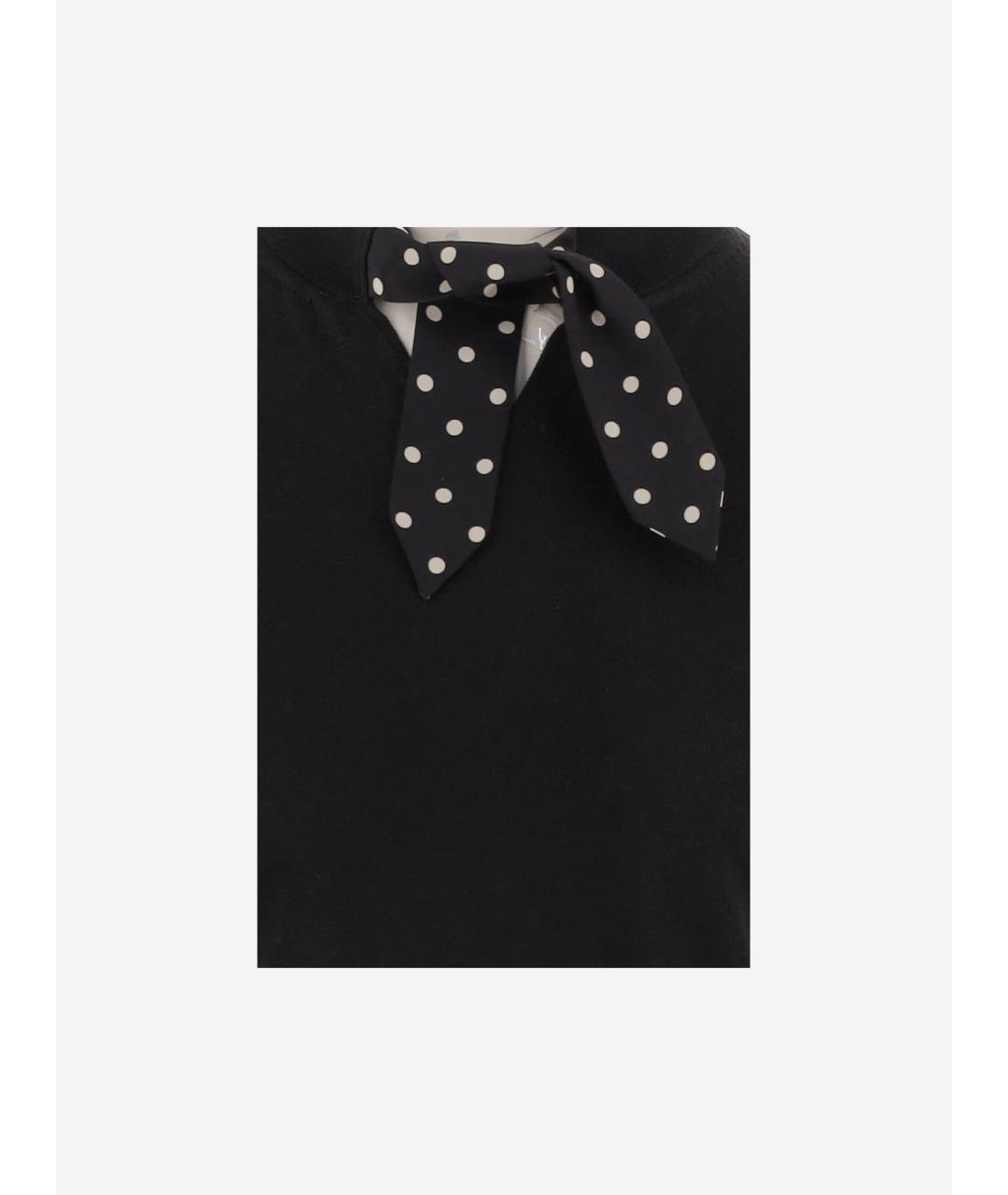 VALENTINO Черная шерстяная футболка, фото 3