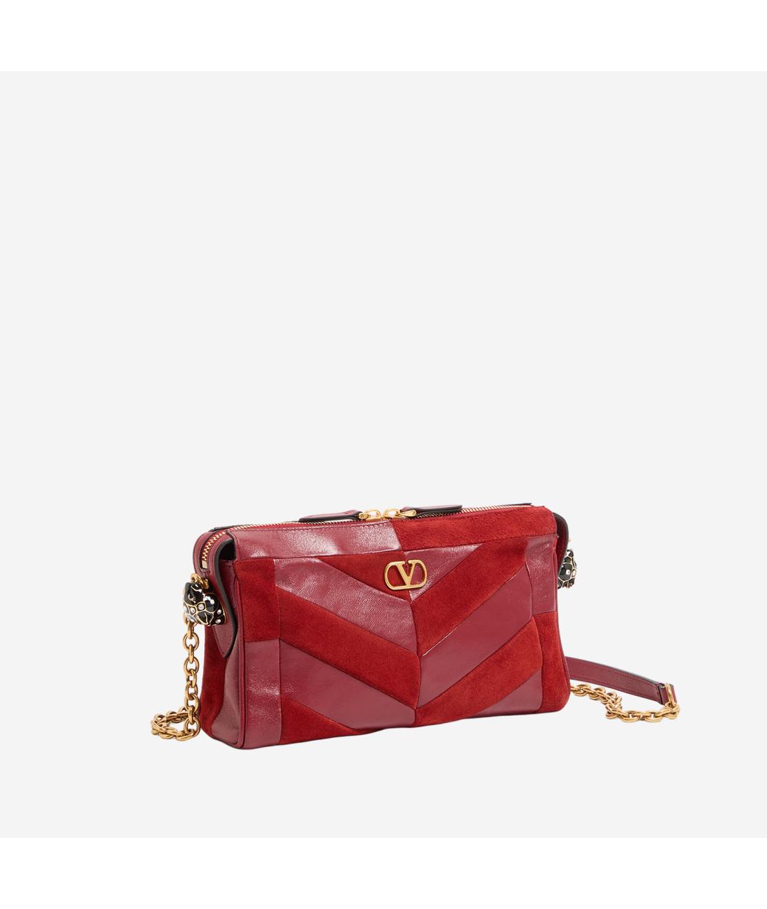 VALENTINO Красная кожаная сумка тоут, фото 2