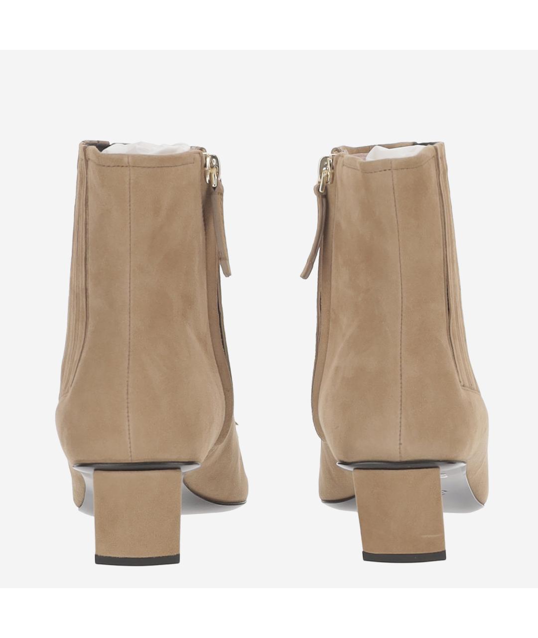 ROGER VIVIER Коричневые замшевые ботильоны, фото 3