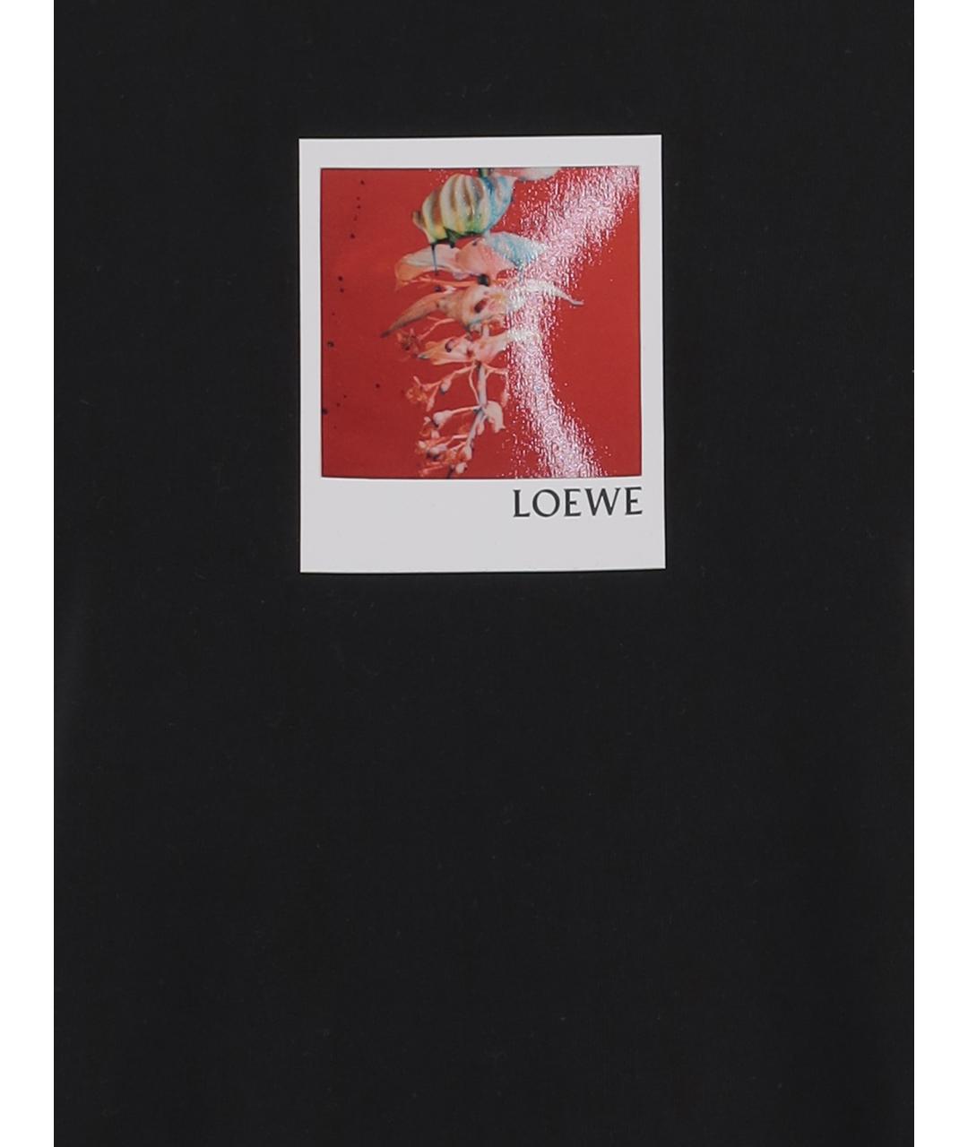 LOEWE Черная хлопковая футболка, фото 2