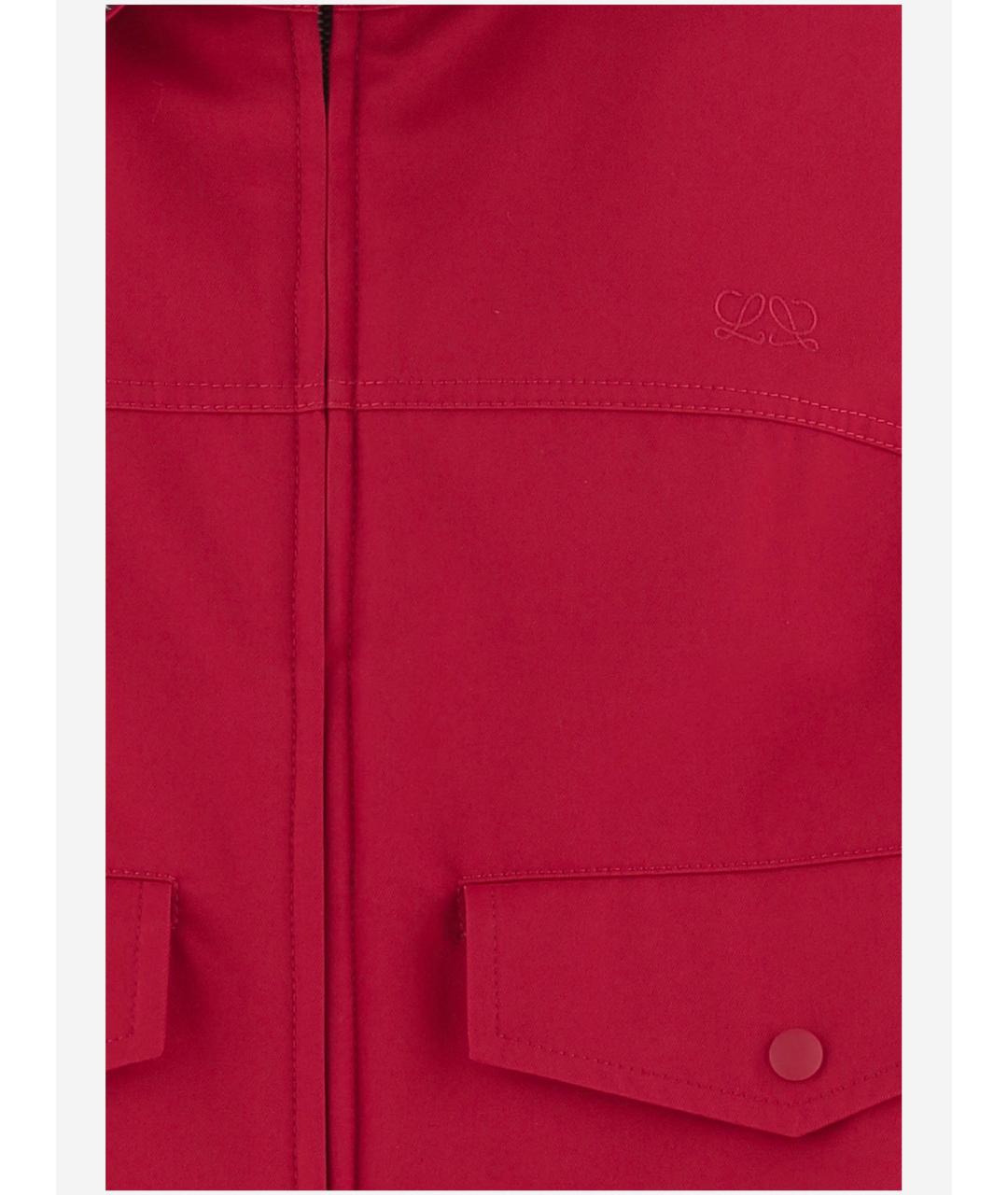 LOEWE Красное хлопковое пальто, фото 3