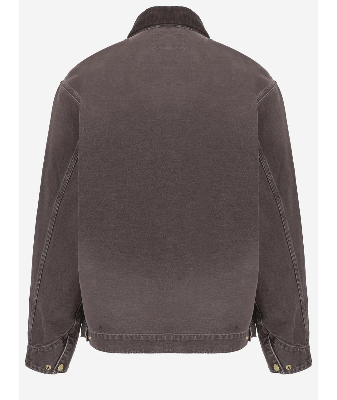 CARHARTT WIP Коричневая хлопковая куртка, фото 2
