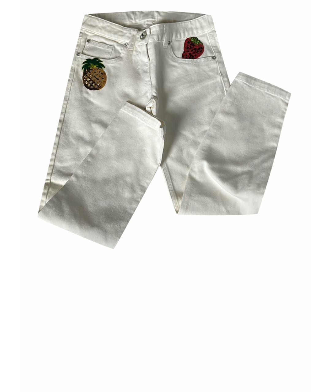 LAURA BIAGIOTTI Белые детские джинсы, фото 1