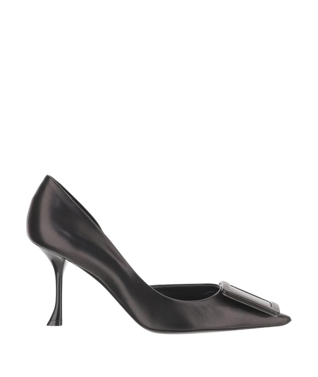ROGER VIVIER Черные кожаные туфли, фото 1