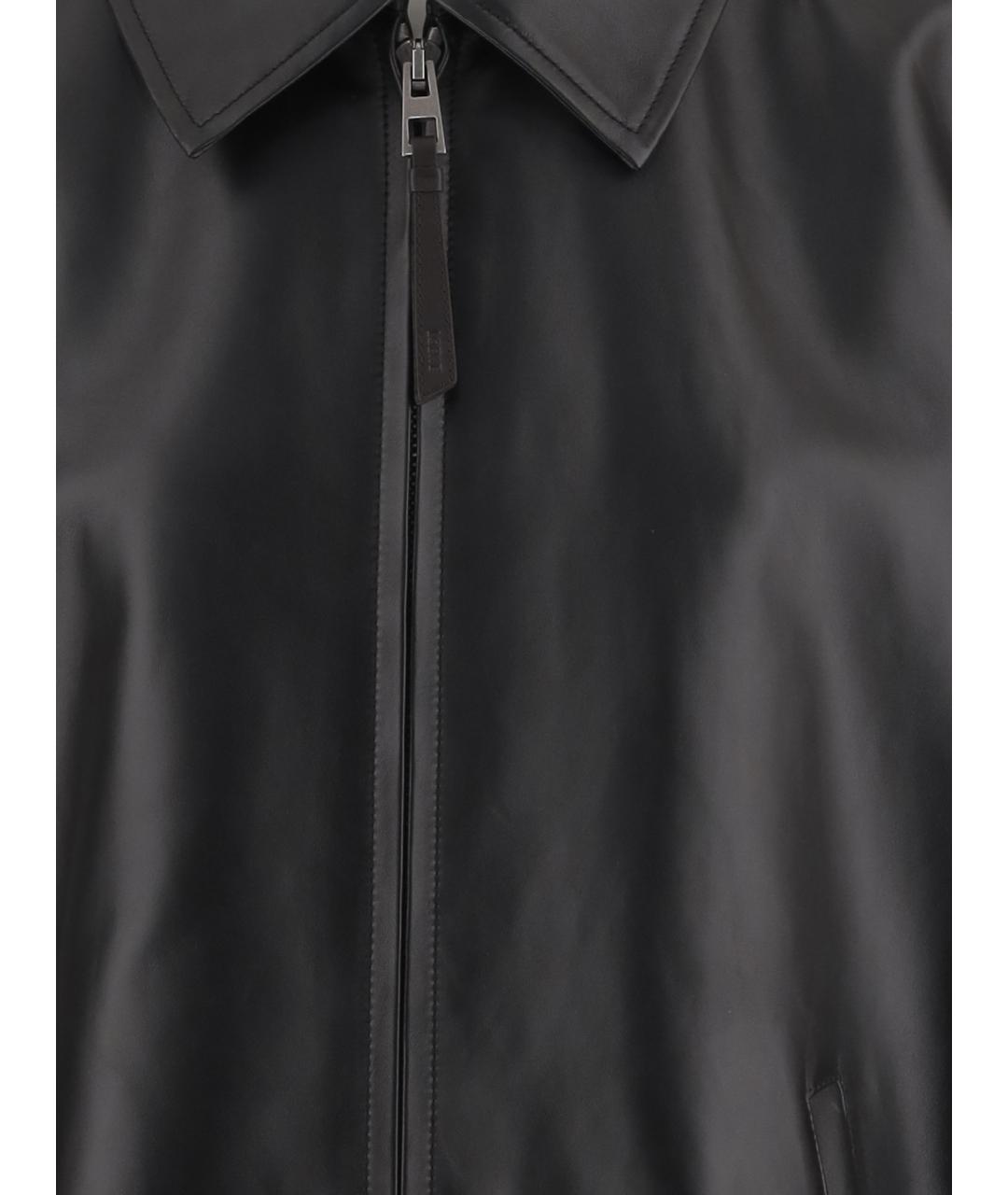 LOEWE Черная кожаная куртка, фото 3