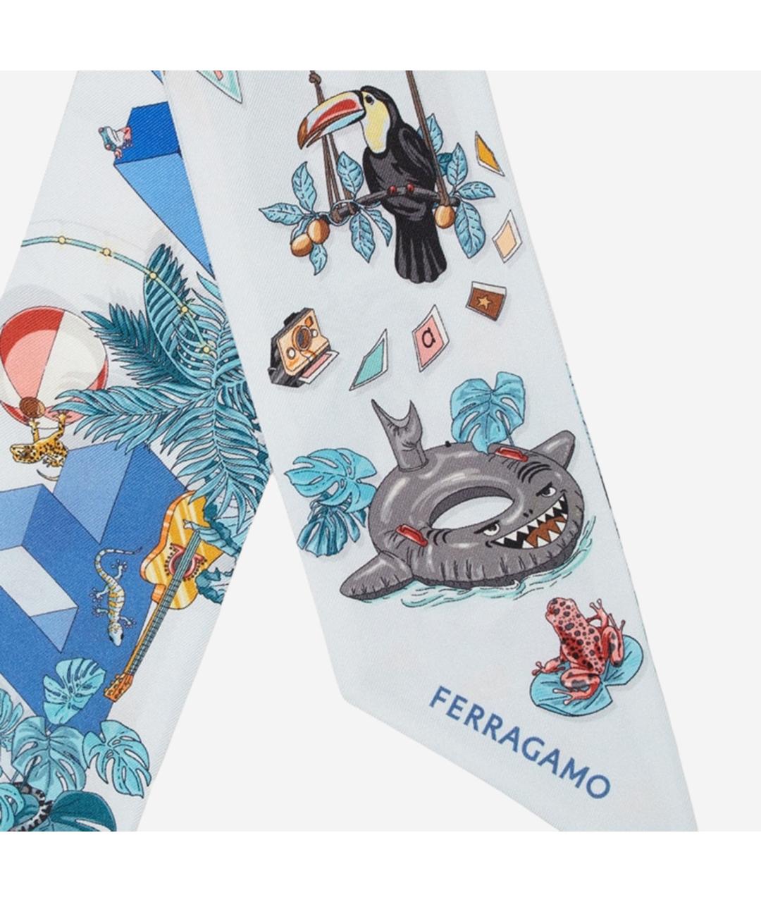 FERRAGAMO Мульти шелковый шарф, фото 2