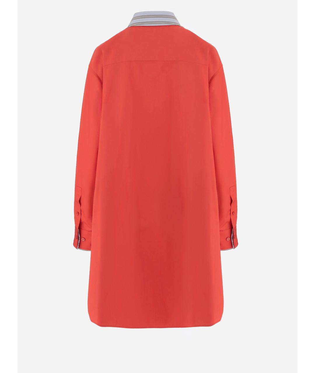 LOEWE Красное хлопковое повседневное платье, фото 2