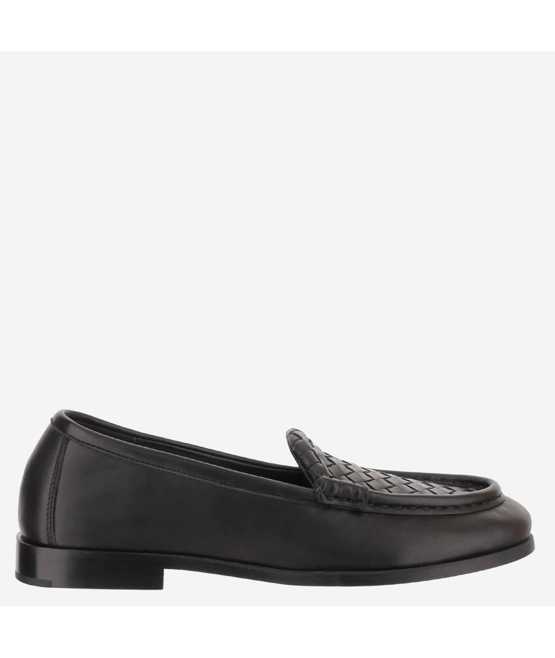 BOTTEGA VENETA Черные кожаные лоферы, фото 1