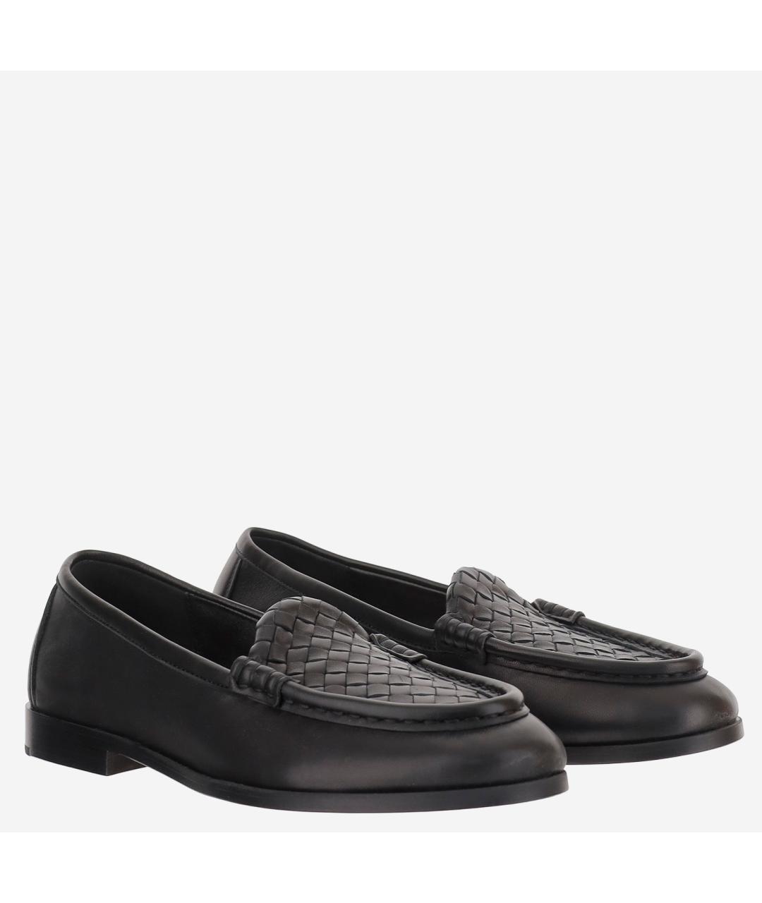 BOTTEGA VENETA Черные кожаные лоферы, фото 3