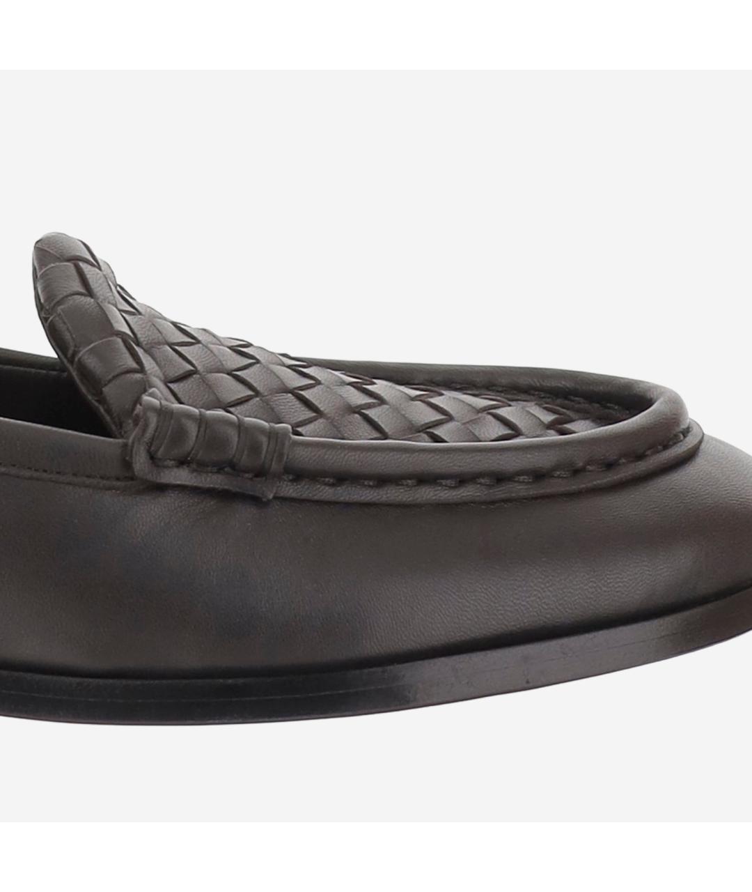 BOTTEGA VENETA Коричневые кожаные лоферы, фото 5