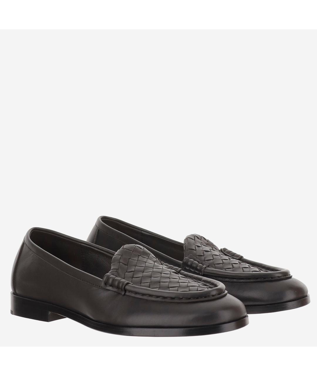 BOTTEGA VENETA Коричневые кожаные лоферы, фото 3