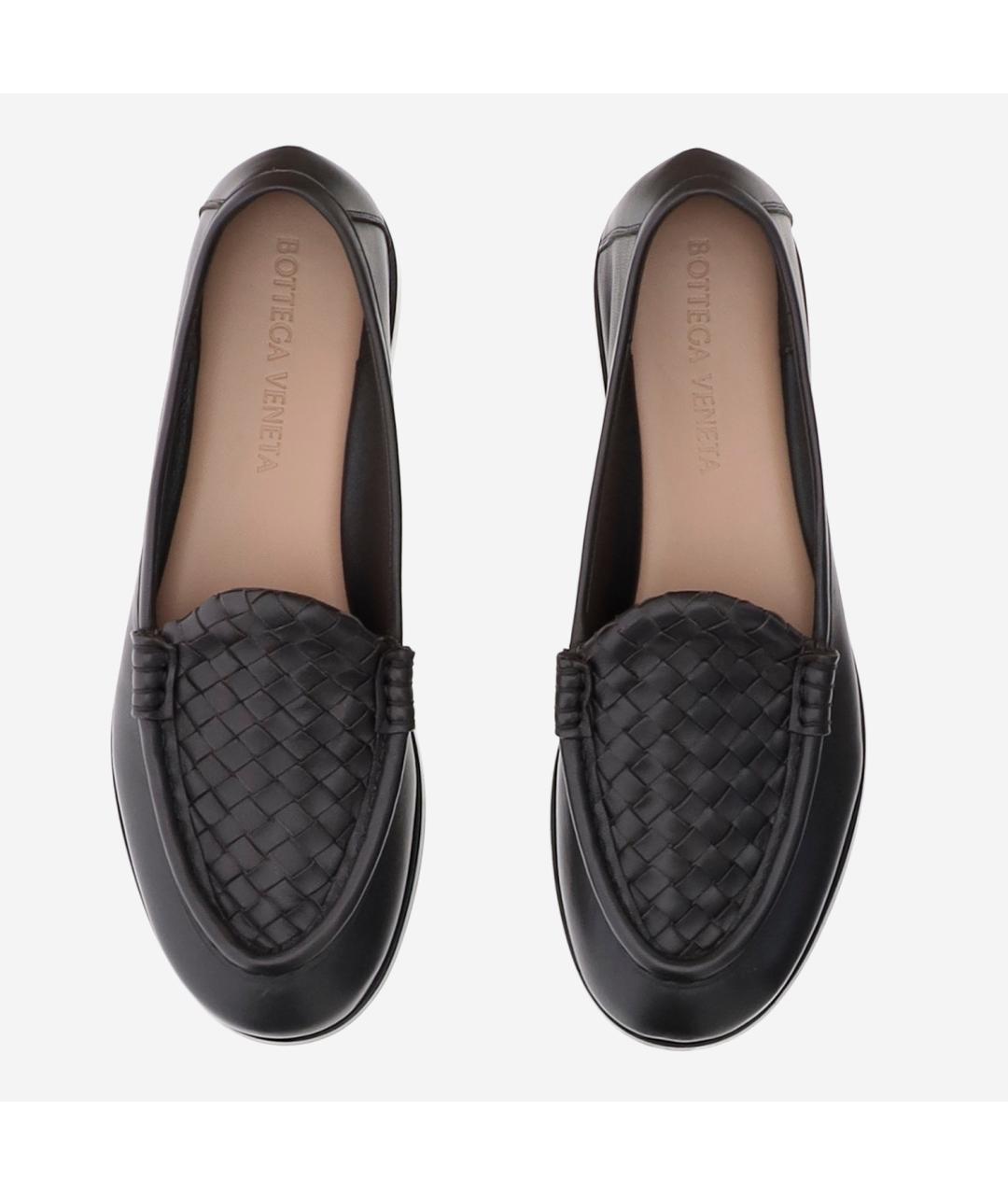 BOTTEGA VENETA Коричневые кожаные лоферы, фото 2