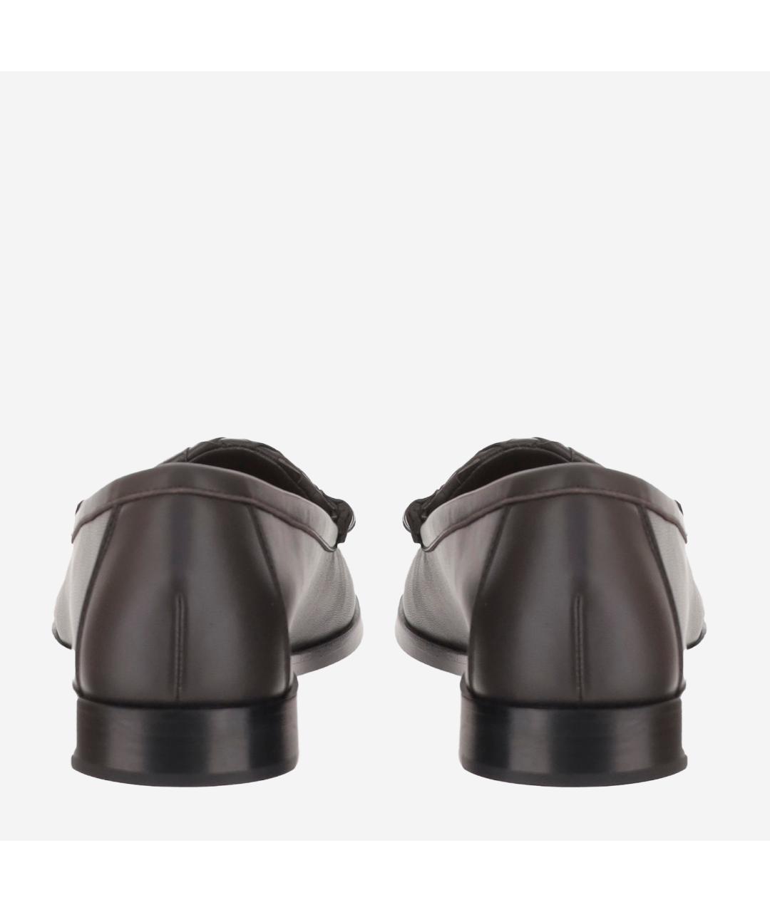 BOTTEGA VENETA Коричневые кожаные лоферы, фото 4