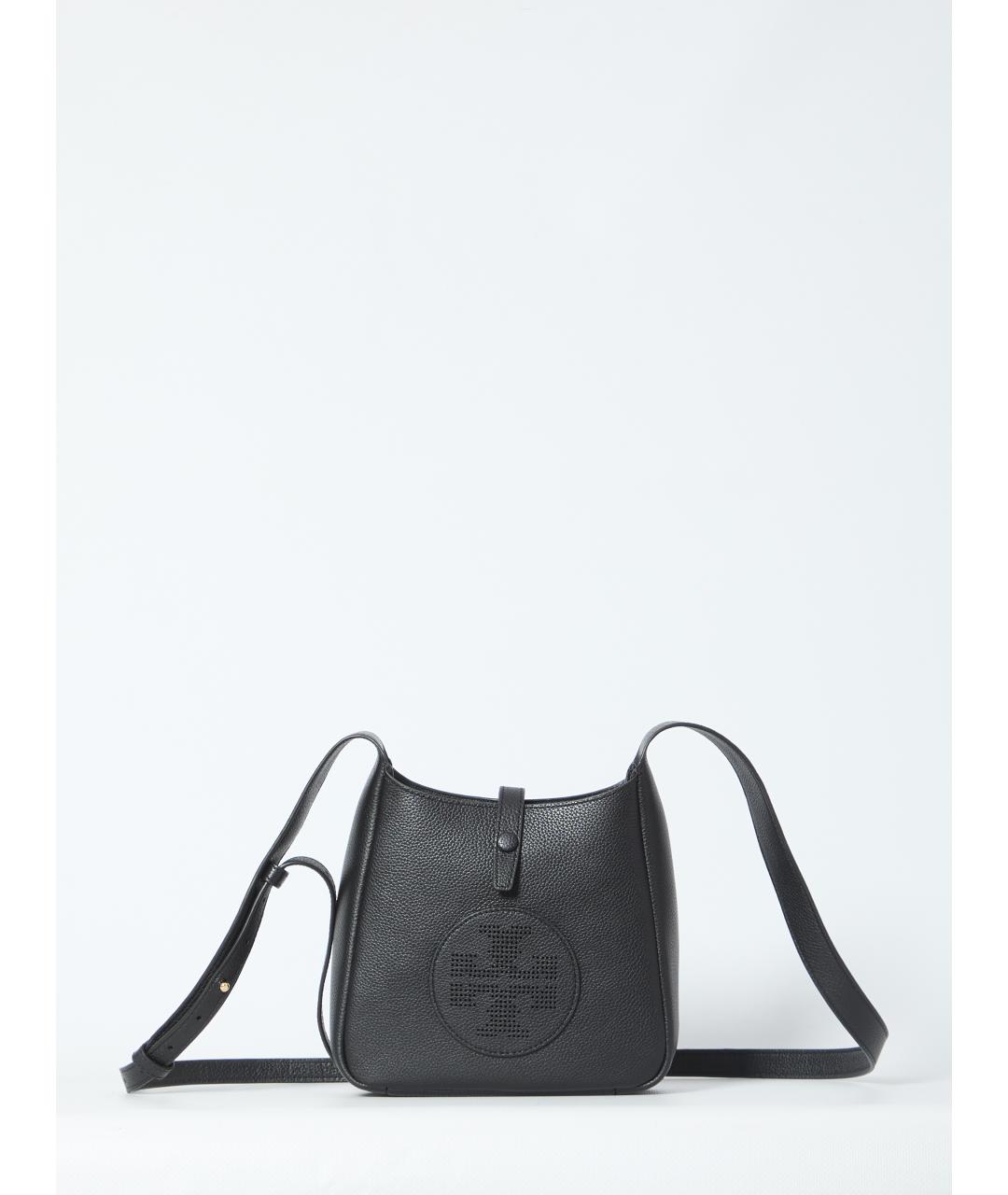 TORY BURCH Черная кожаная сумка через плечо, фото 1