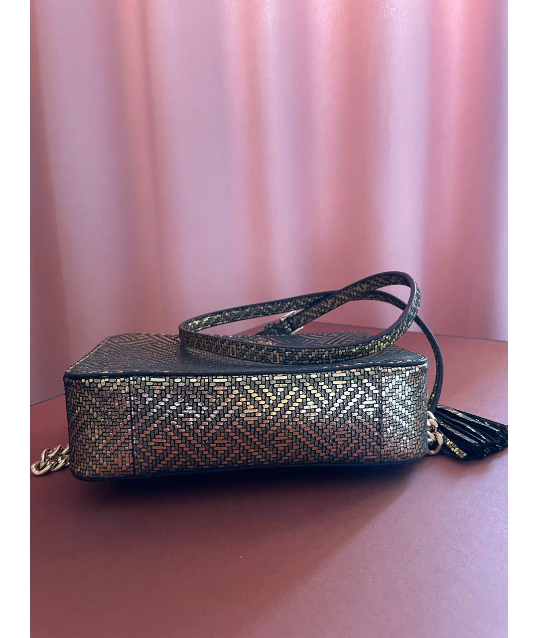 MICHAEL KORS Золотая кожаная сумка через плечо, фото 4