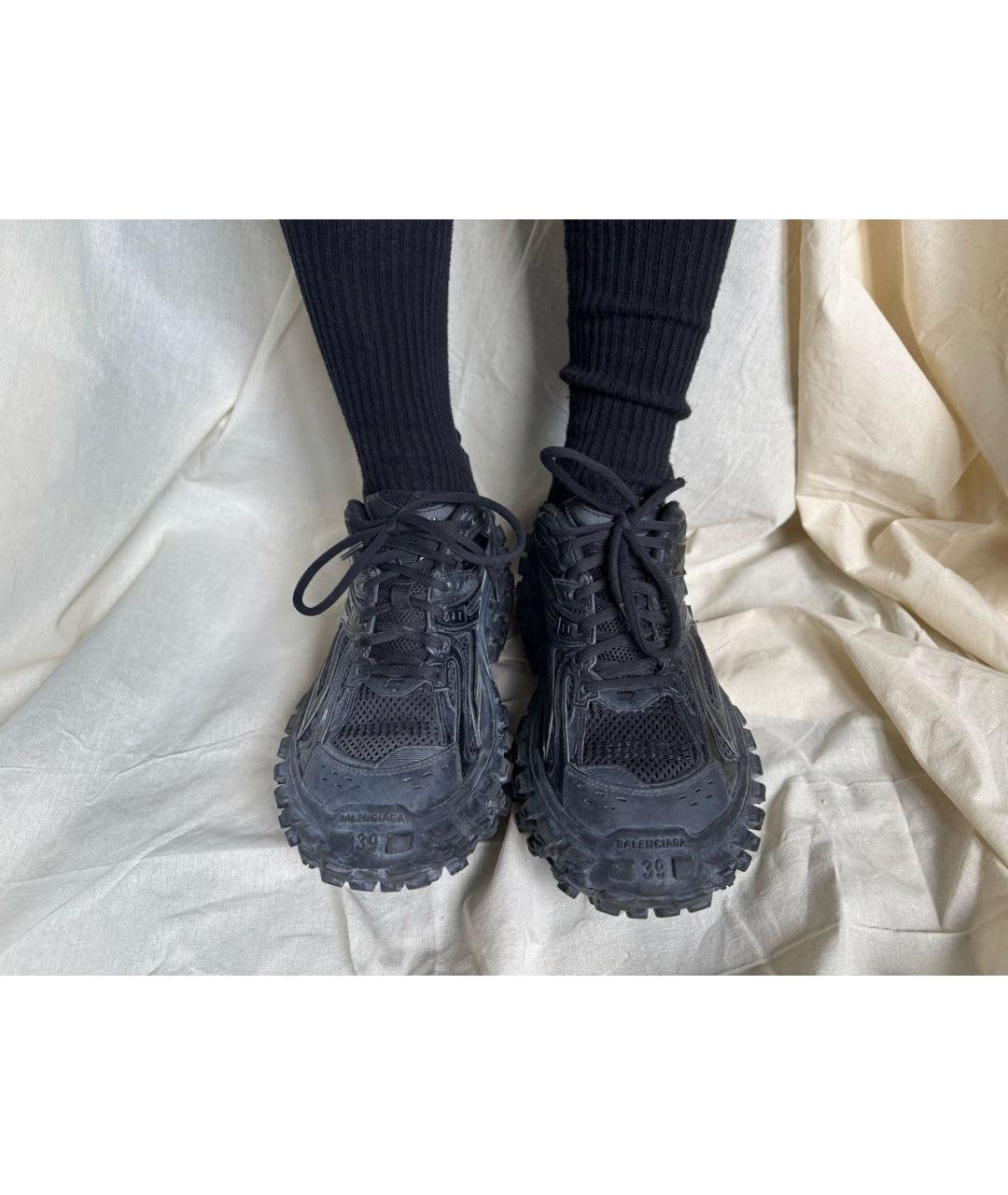 BALENCIAGA Черные текстильные кроссовки, фото 7