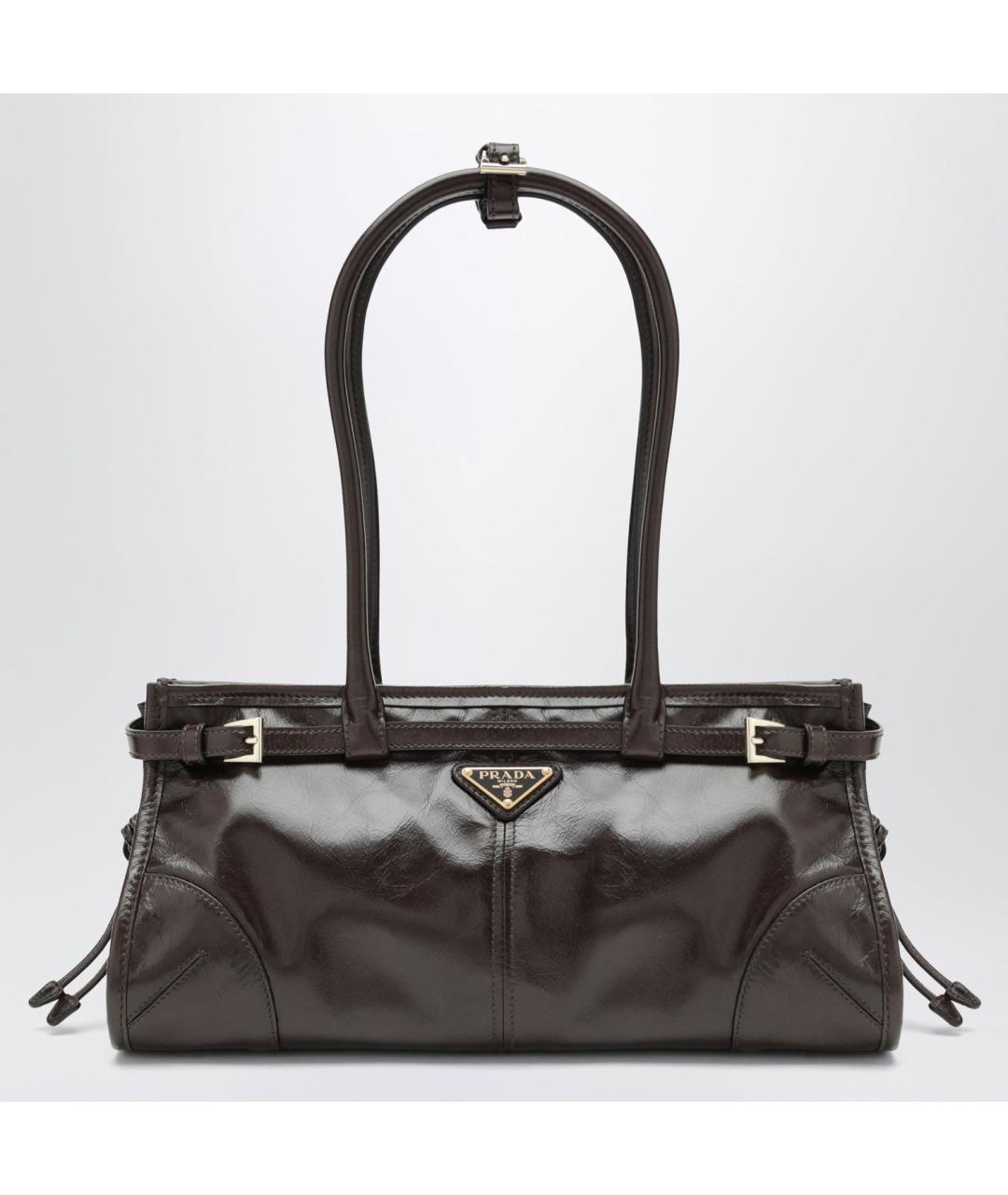 PRADA Коричневая кожаная сумка через плечо, фото 3