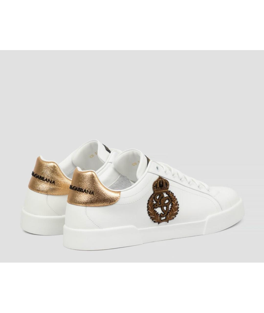 DOLCE&GABBANA Черные кожаные низкие кроссовки / кеды, фото 3