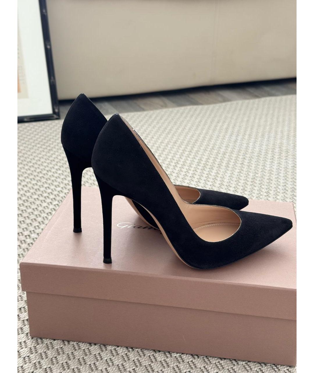 GIANVITO ROSSI Черные замшевые туфли, фото 9