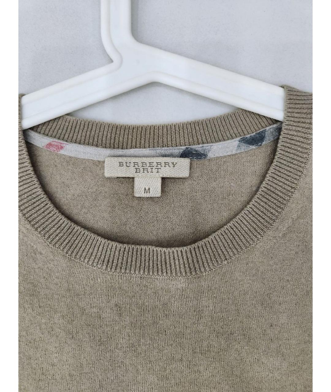 BURBERRY Бежевый хлопковый джемпер / свитер, фото 4