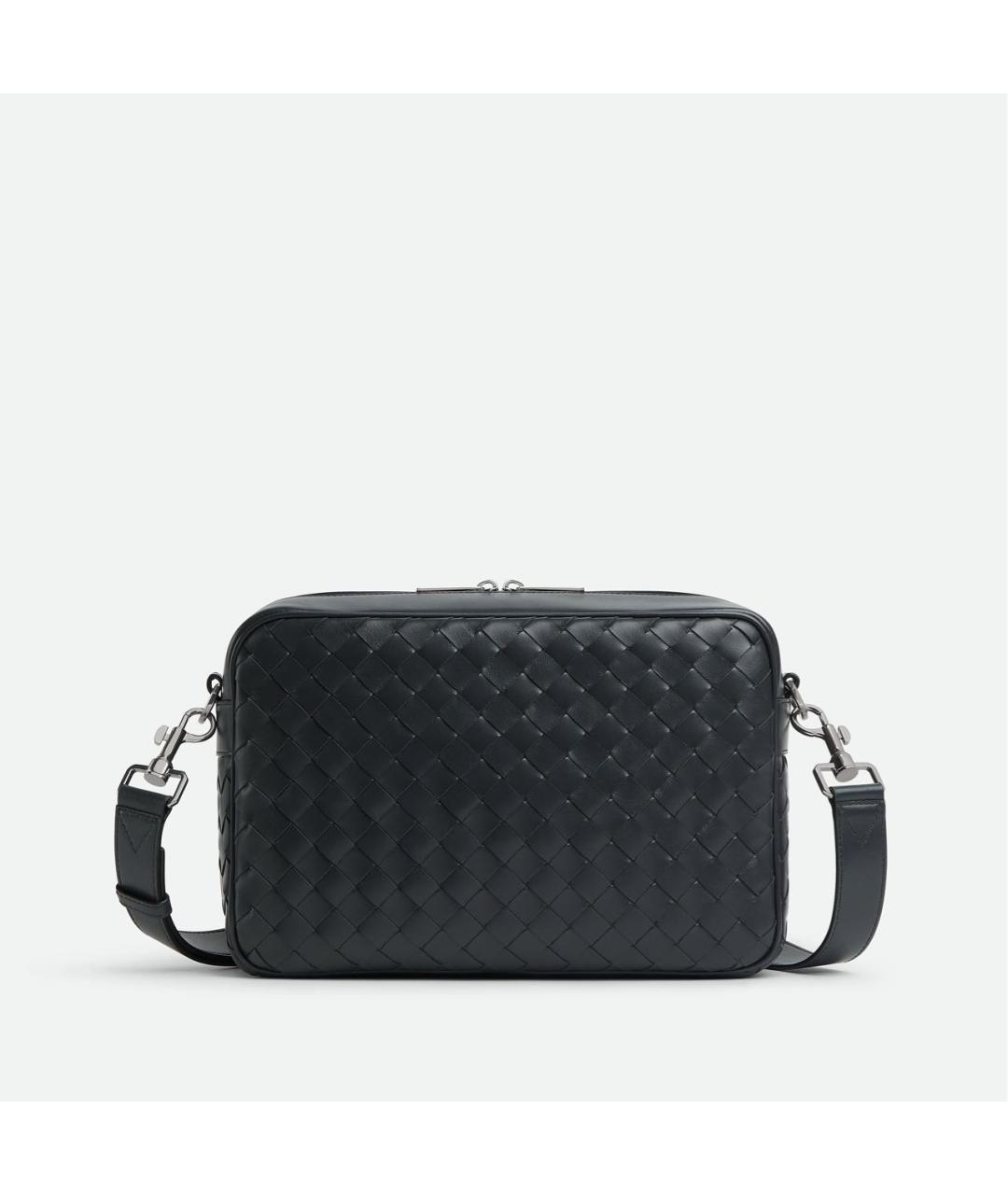 BOTTEGA VENETA Темно-синяя кожаная сумка на плечо, фото 9