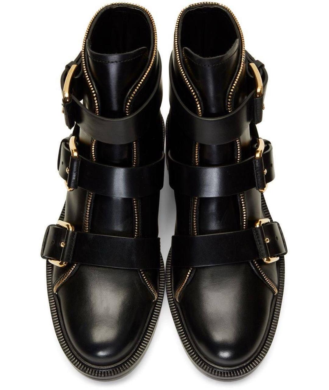 BALMAIN Черные кожаные ботинки, фото 3