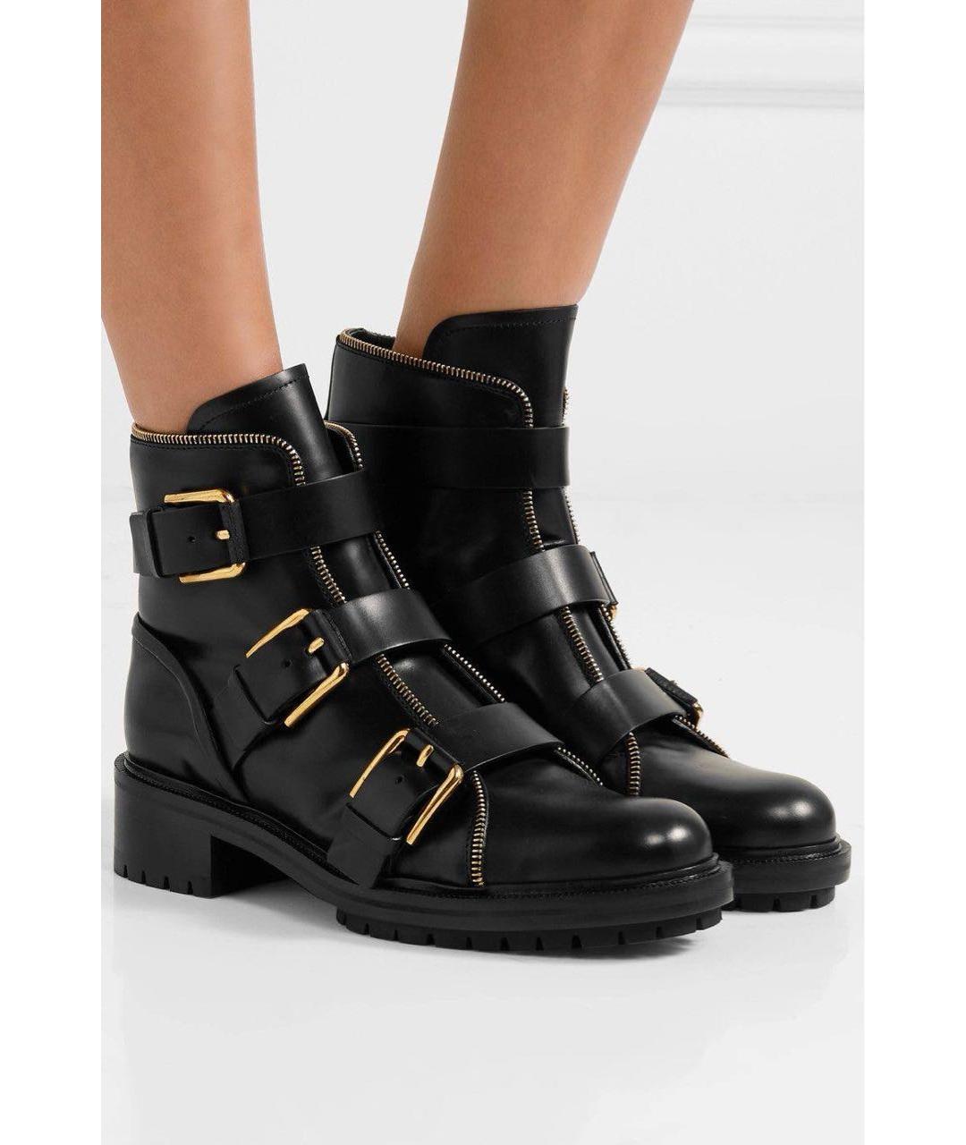 BALMAIN Черные кожаные ботинки, фото 2