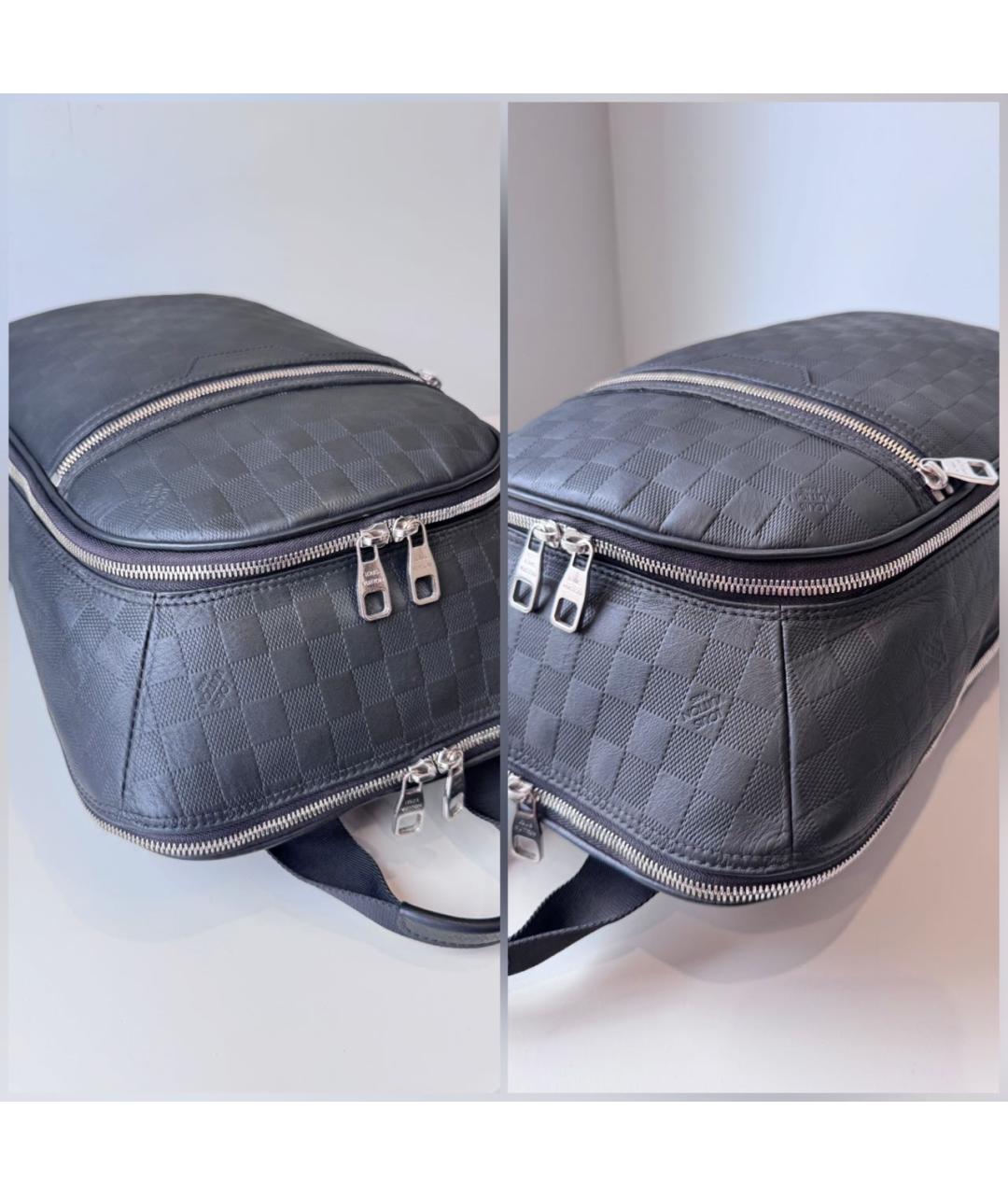LOUIS VUITTON Черный кожаный рюкзак, фото 7