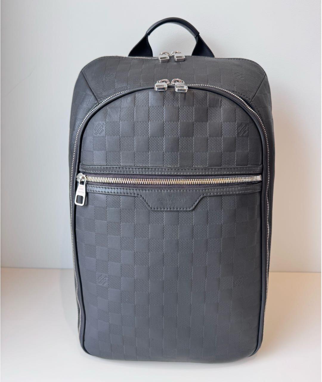 LOUIS VUITTON Черный кожаный рюкзак, фото 2