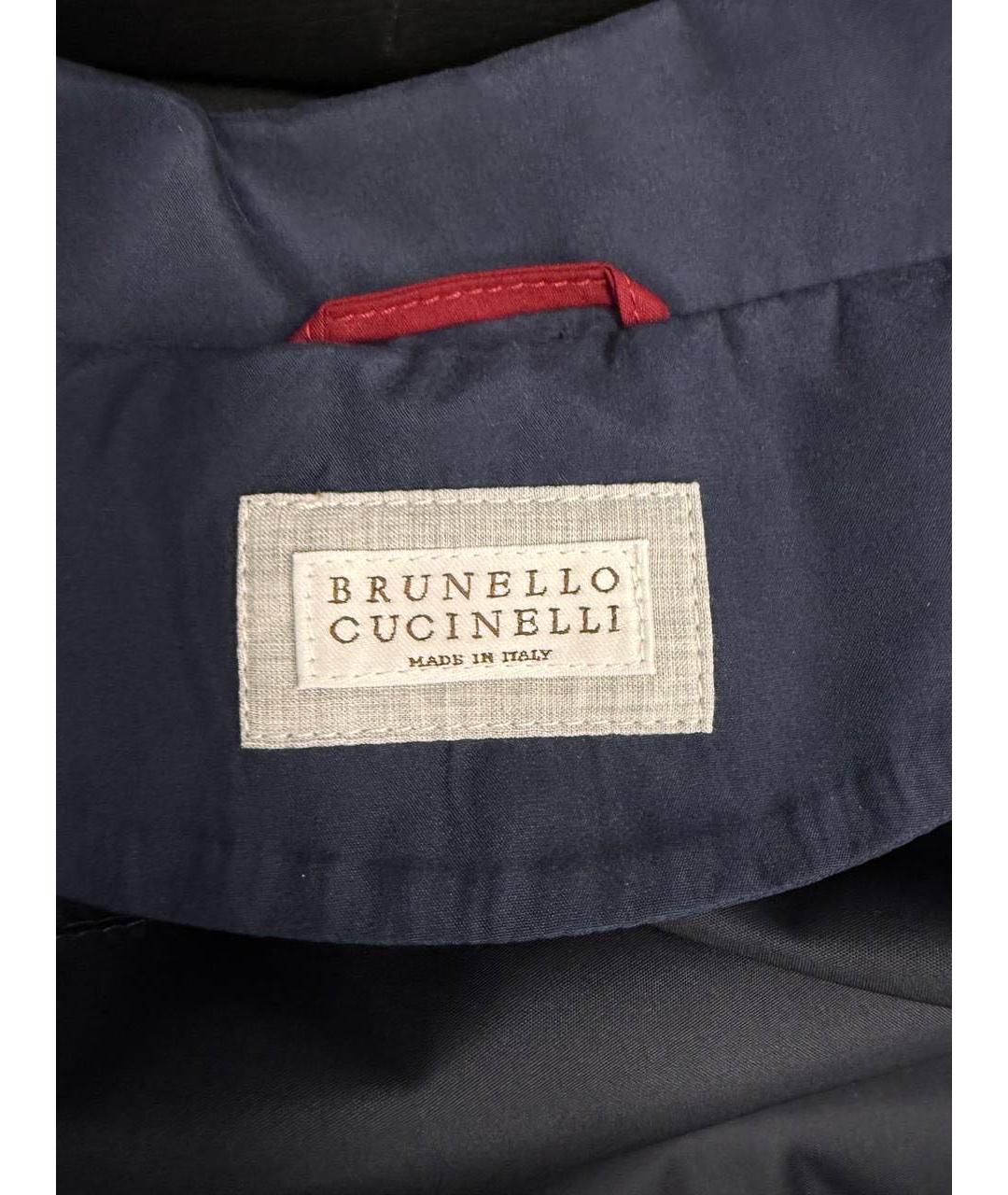 BRUNELLO CUCINELLI Темно-синяя шелковая куртка, фото 4