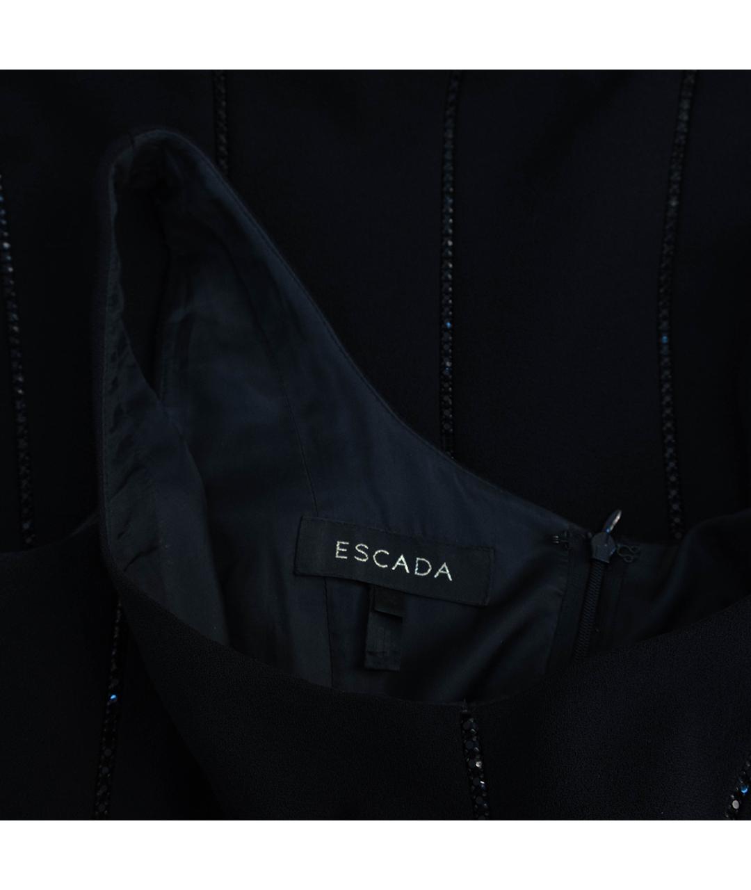 ESCADA Черное шерстяное вечернее платье, фото 4