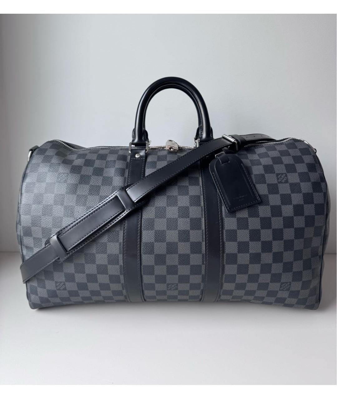 LOUIS VUITTON Черная дорожная/спортивная сумка, фото 9