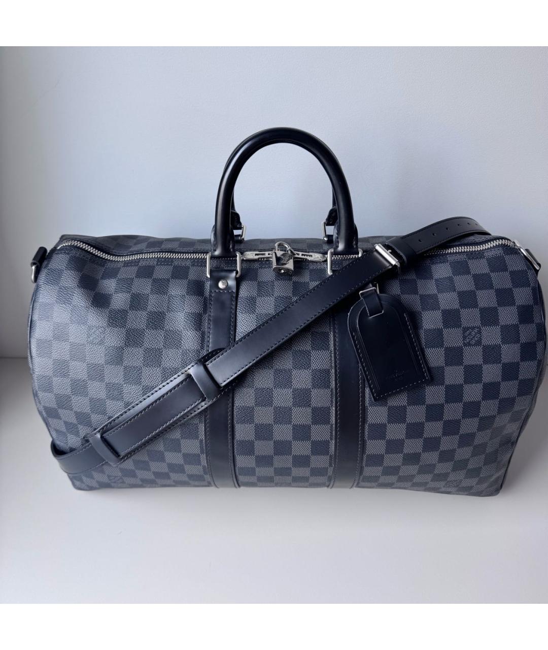 LOUIS VUITTON Черная дорожная/спортивная сумка, фото 2