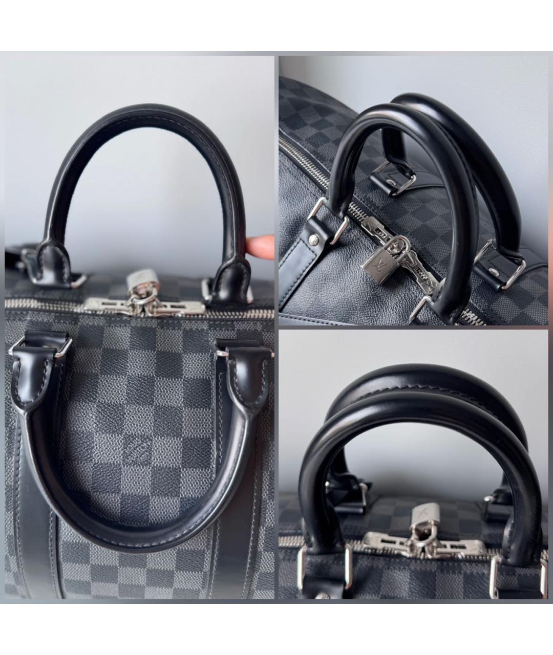 LOUIS VUITTON Черная дорожная/спортивная сумка, фото 8