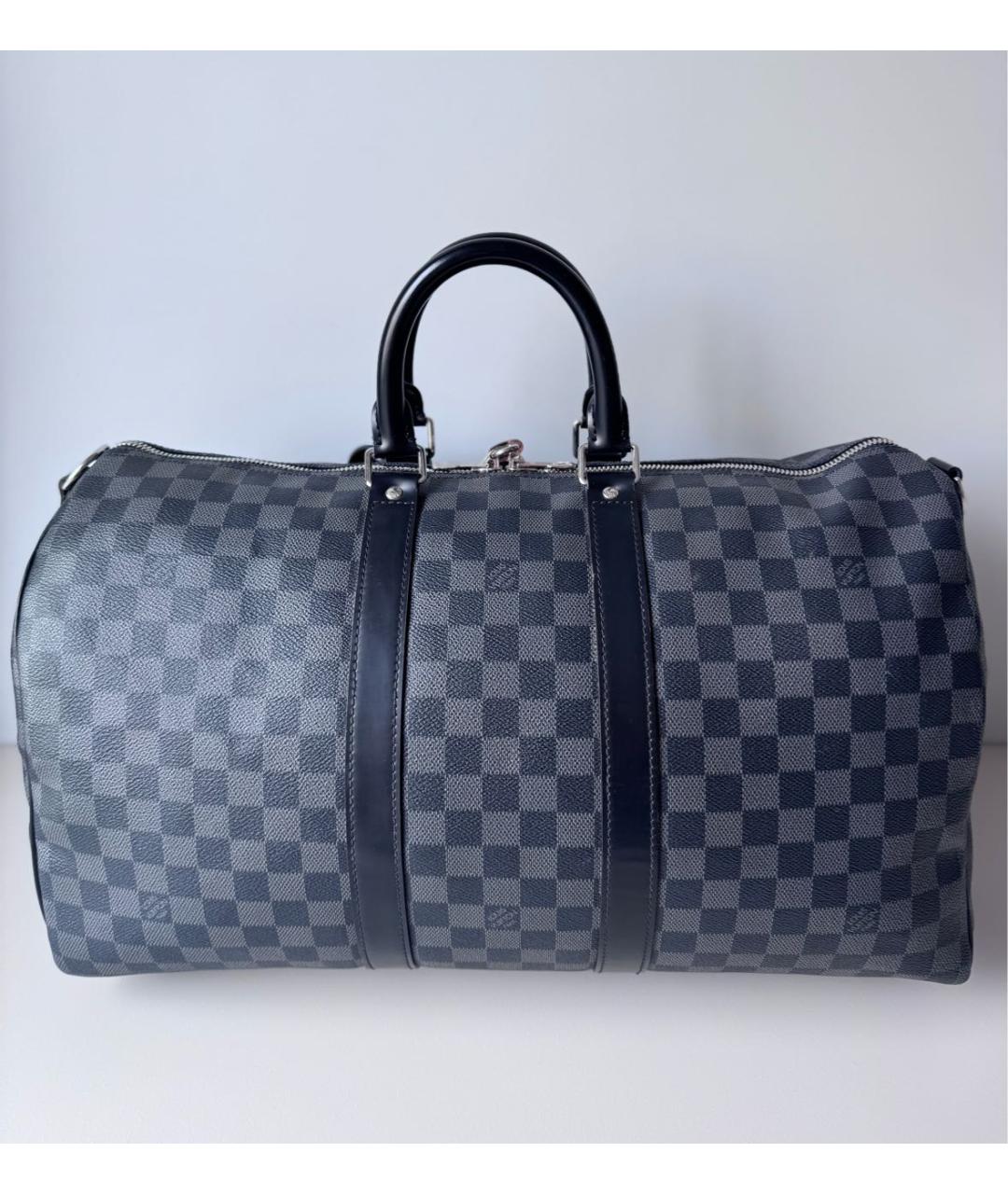 LOUIS VUITTON Черная дорожная/спортивная сумка, фото 4