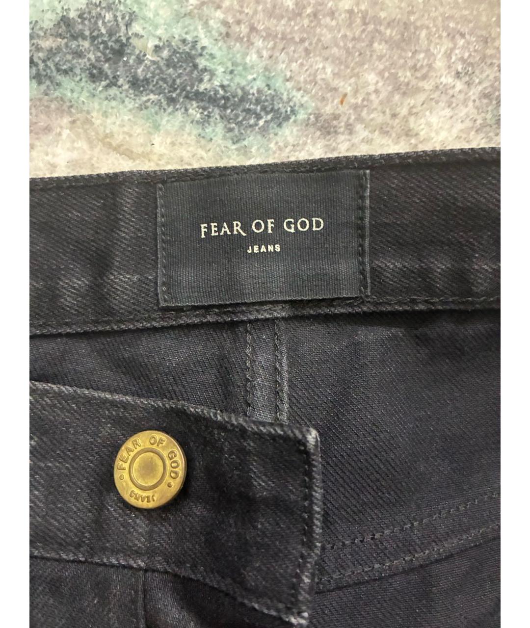 FEAR OF GOD Черные хлопковые джинсы скинни, фото 4
