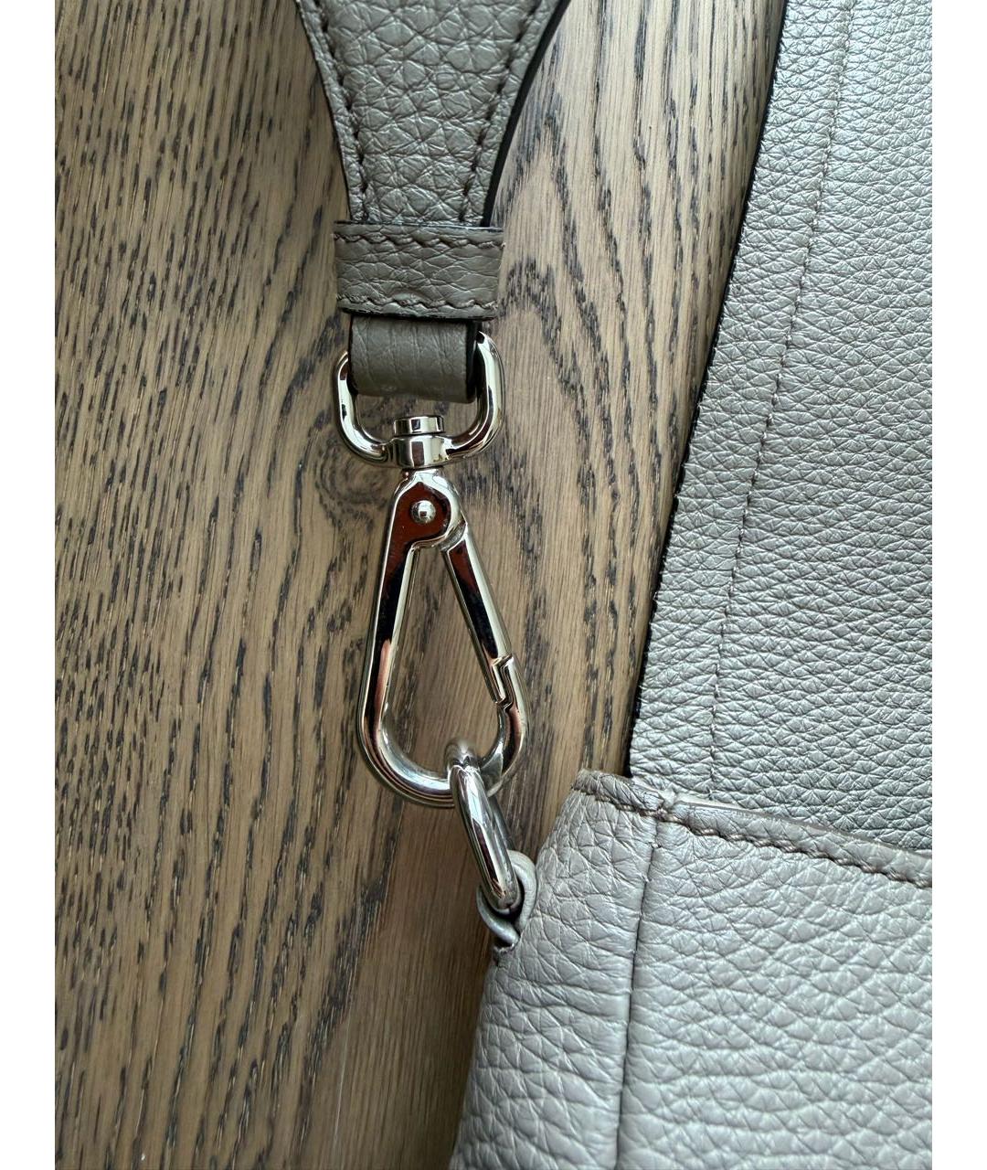PRADA Бежевая кожаная сумка через плечо, фото 4