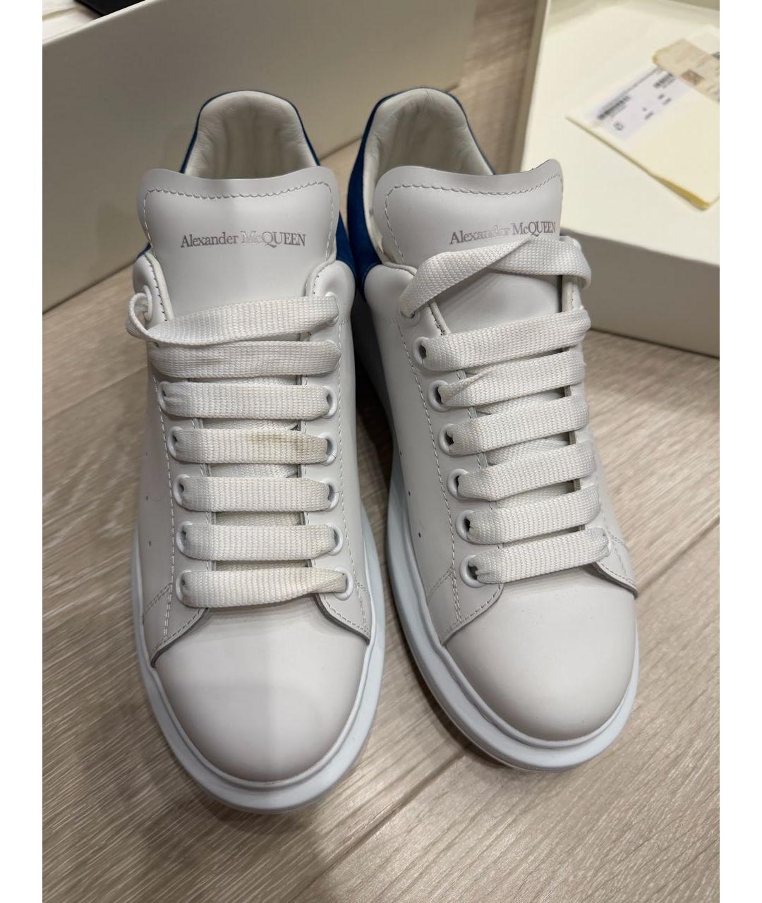 ALEXANDER MCQUEEN Белые кожаные кеды, фото 3