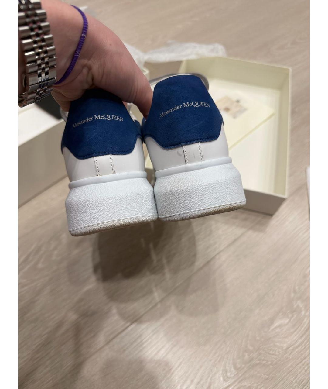 ALEXANDER MCQUEEN Белые кожаные кеды, фото 4