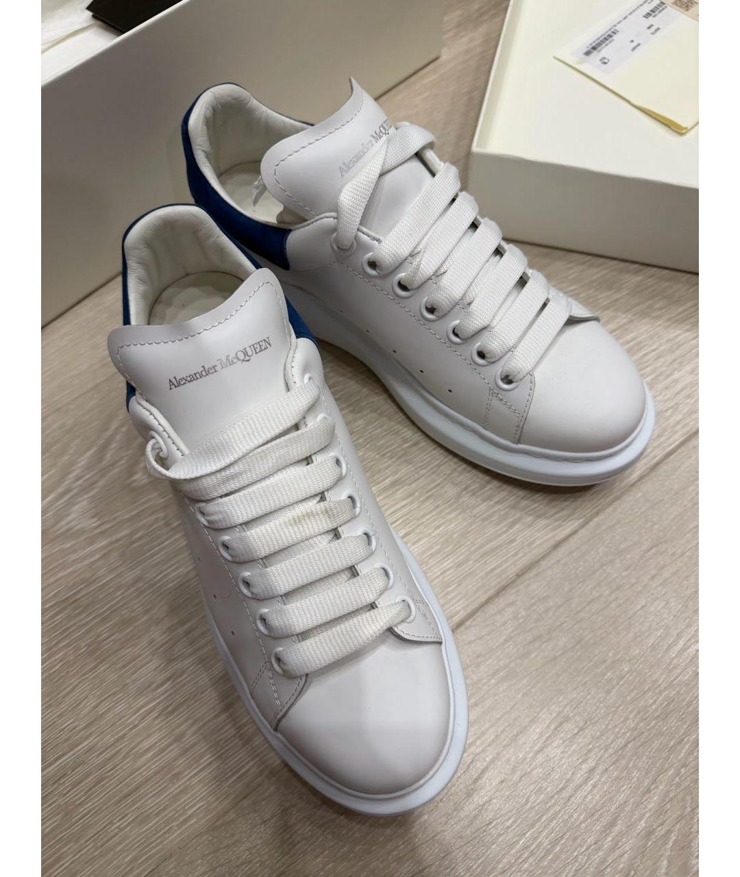 ALEXANDER MCQUEEN Белые кожаные кеды, фото 7