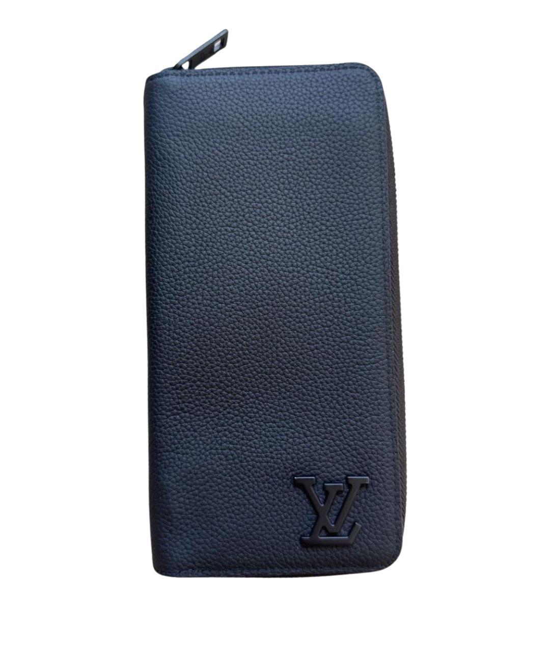 LOUIS VUITTON Черный кожаный кошелек, фото 1