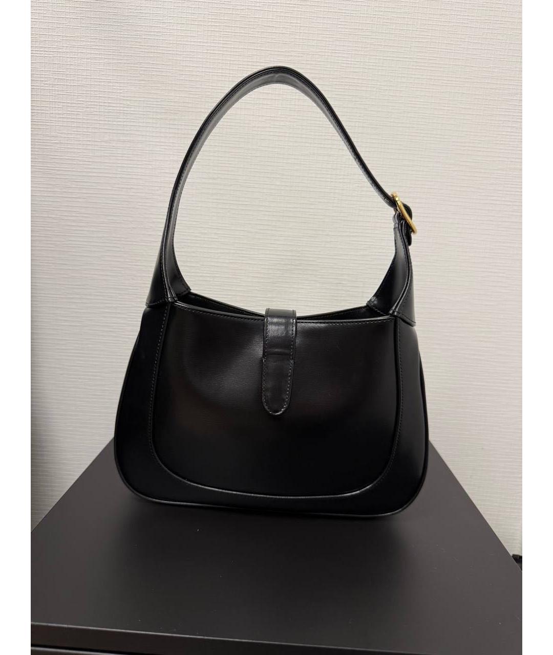 GUCCI Черная кожаная сумка с короткими ручками, фото 3
