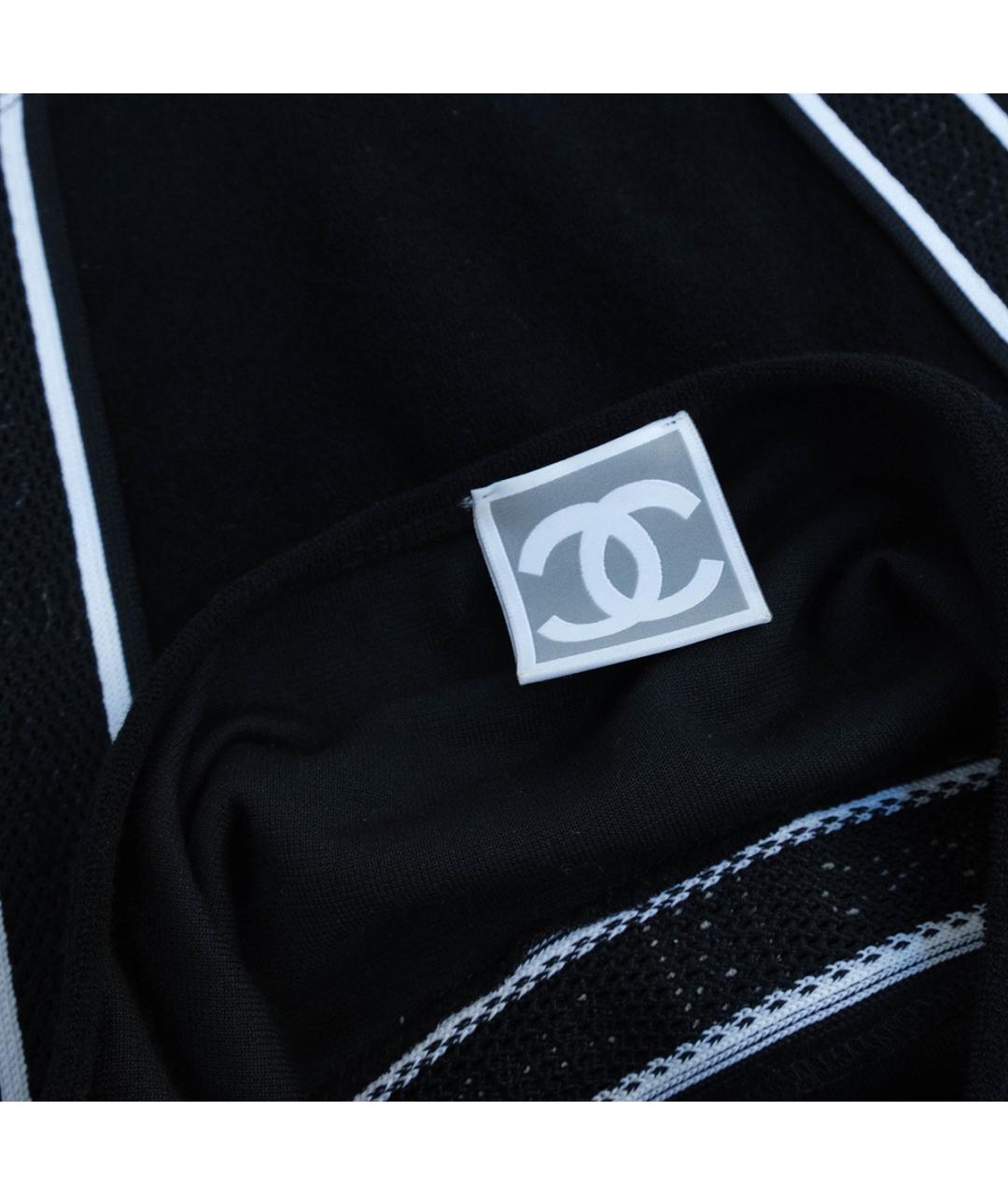 CHANEL Черное хлопковое повседневное платье, фото 4