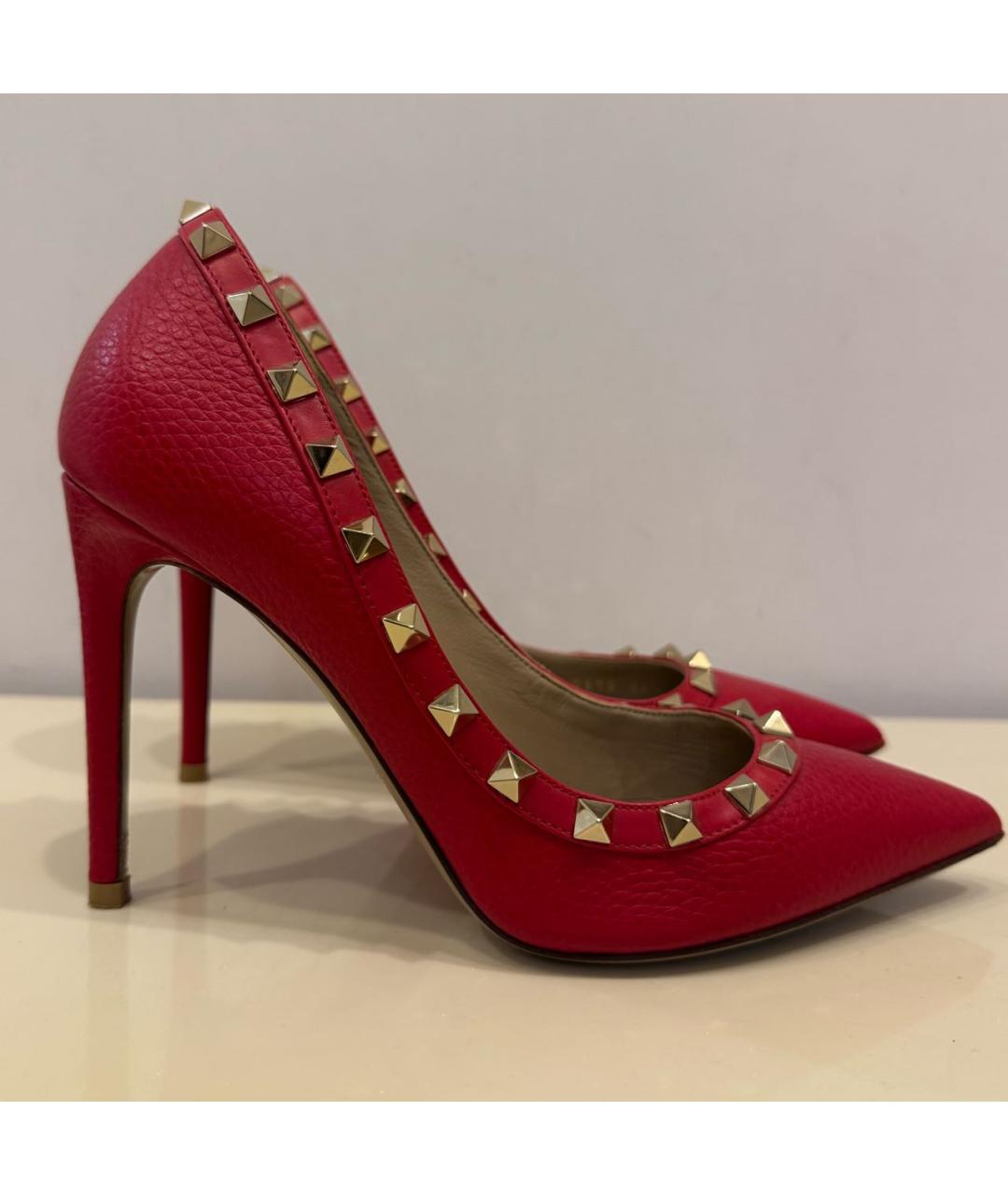 VALENTINO Красные кожаные туфли, фото 6