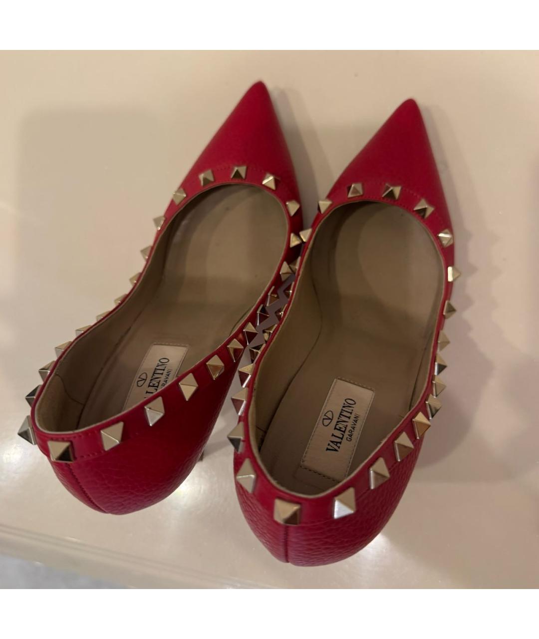 VALENTINO Красные кожаные туфли, фото 3