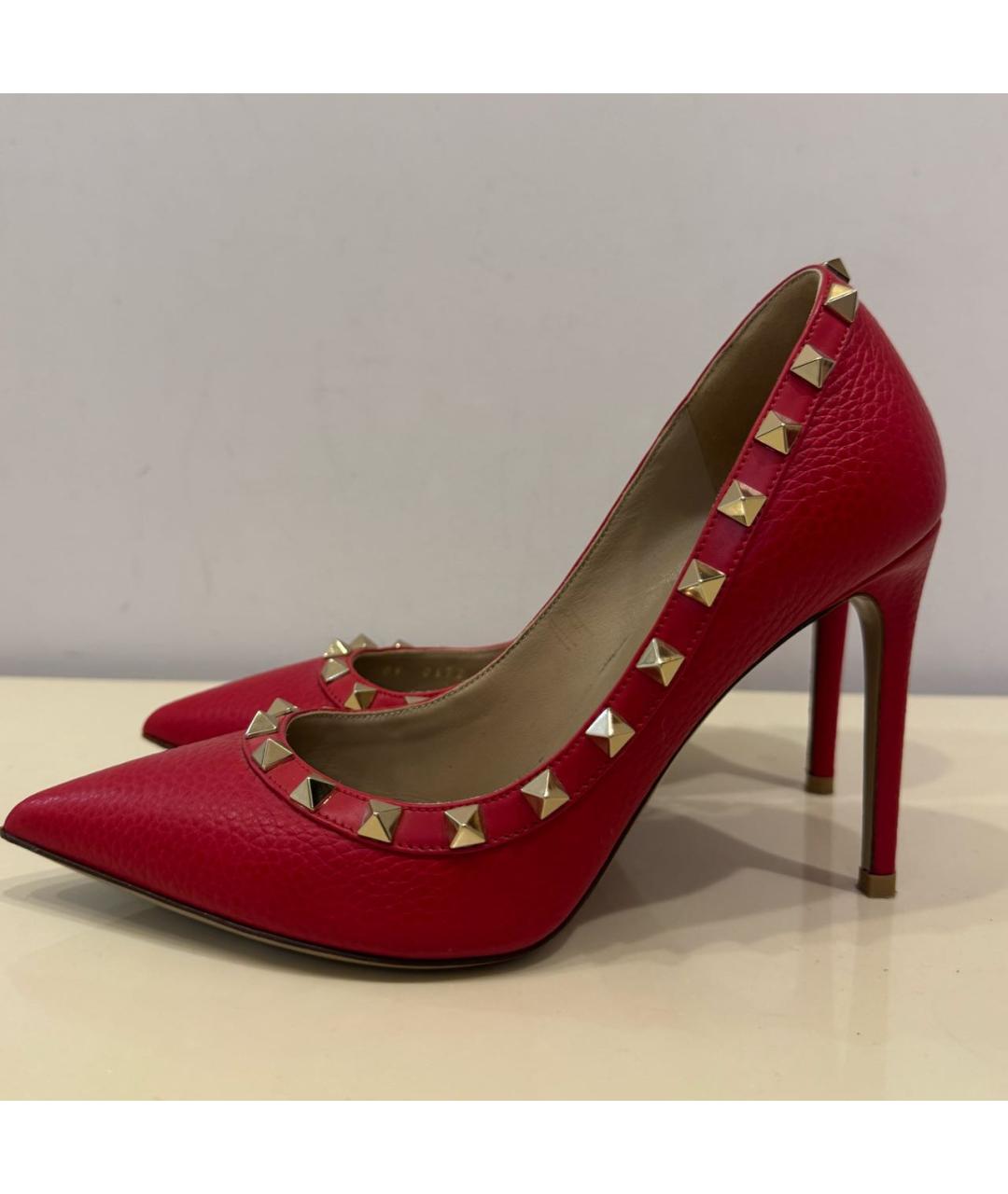 VALENTINO Красные кожаные туфли, фото 5