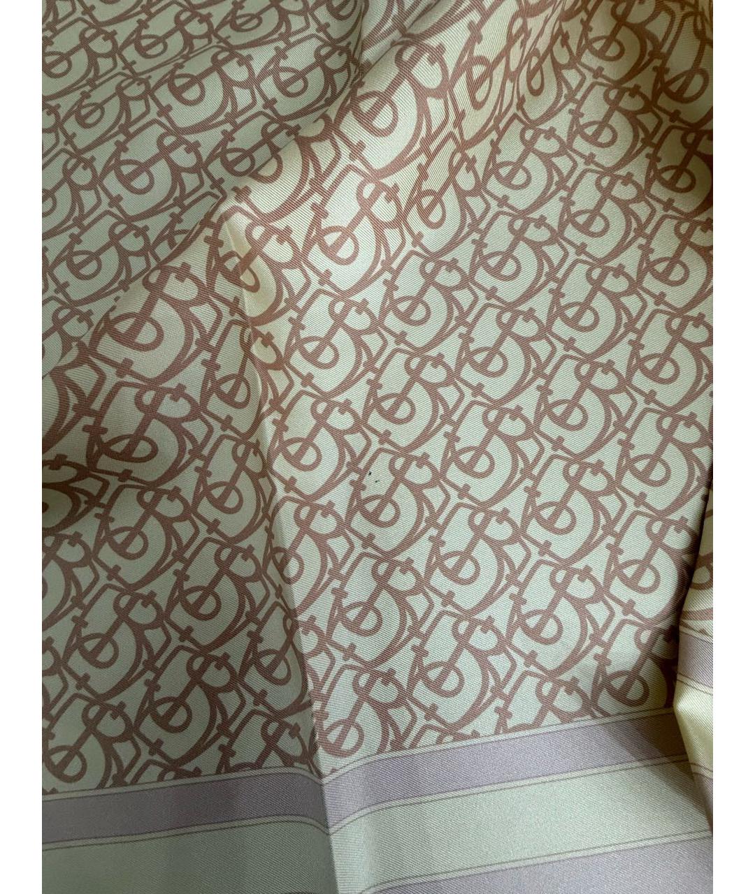 BURBERRY Розовый шелковый платок, фото 3