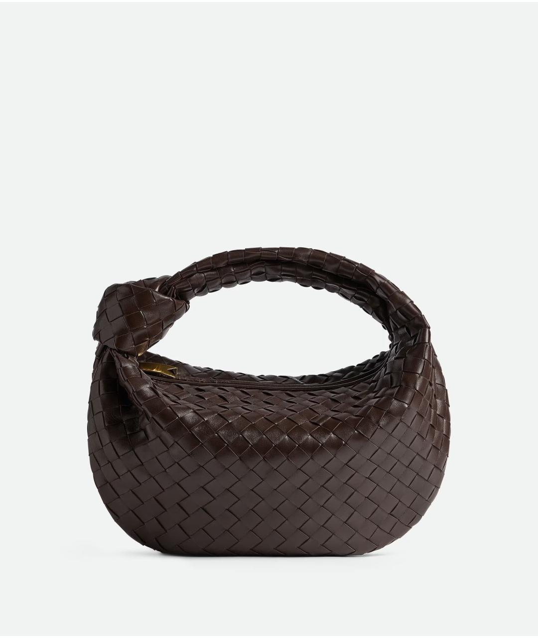 BOTTEGA VENETA Коричневая кожаная сумка через плечо, фото 4