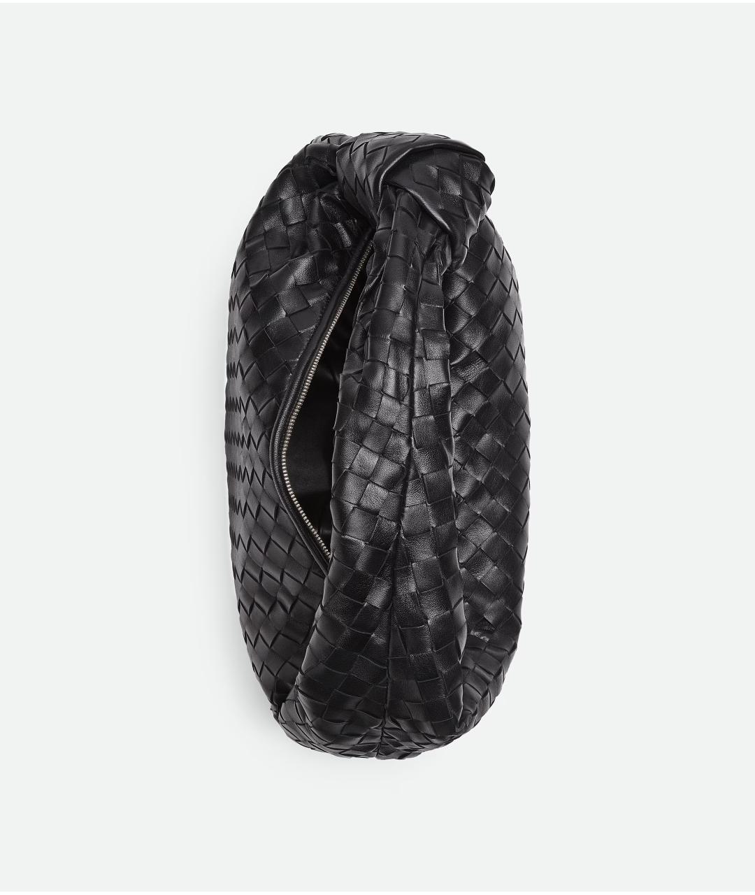 BOTTEGA VENETA Черная кожаная сумка через плечо, фото 2