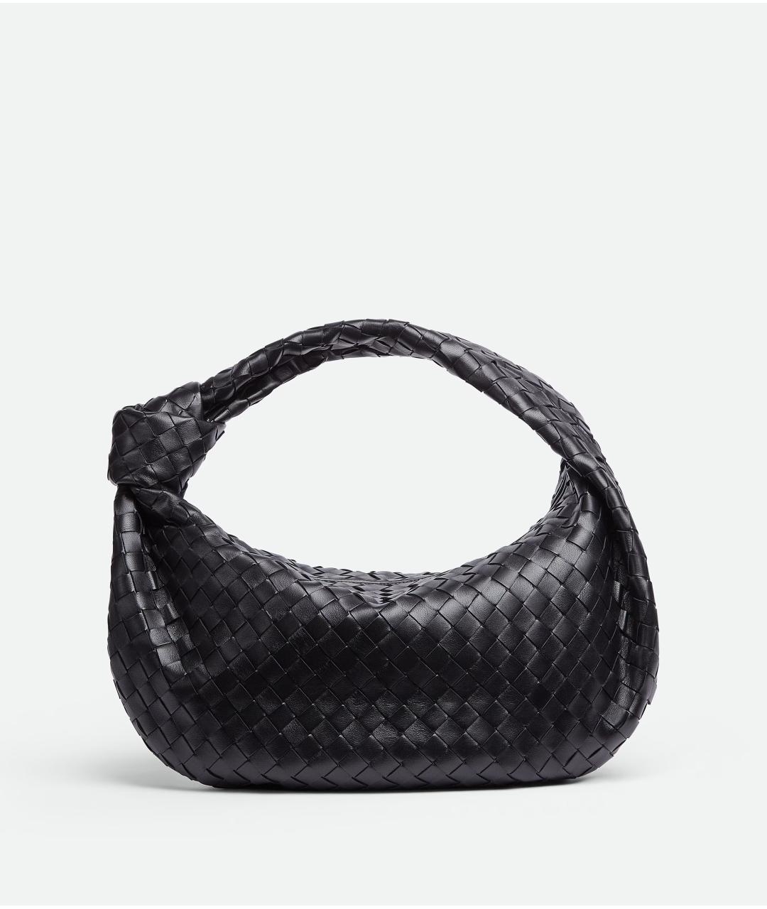 BOTTEGA VENETA Черная кожаная сумка через плечо, фото 3